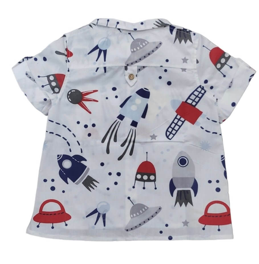 Camisa de manga corta de estampado Espacial - La Boutique de Kannela