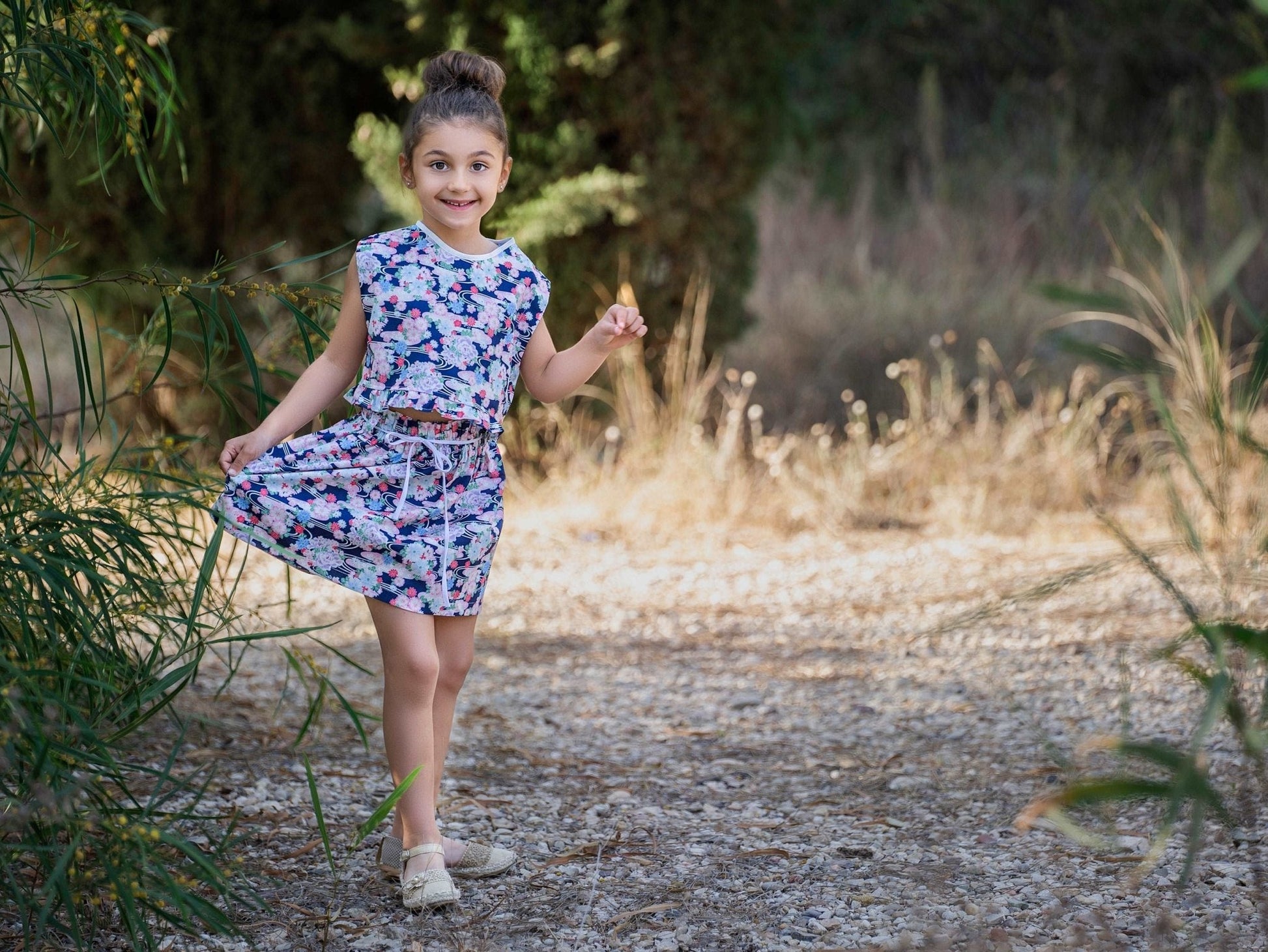 Conjunto infantil top y falda de niña Nikkó - La Boutique de Kannela