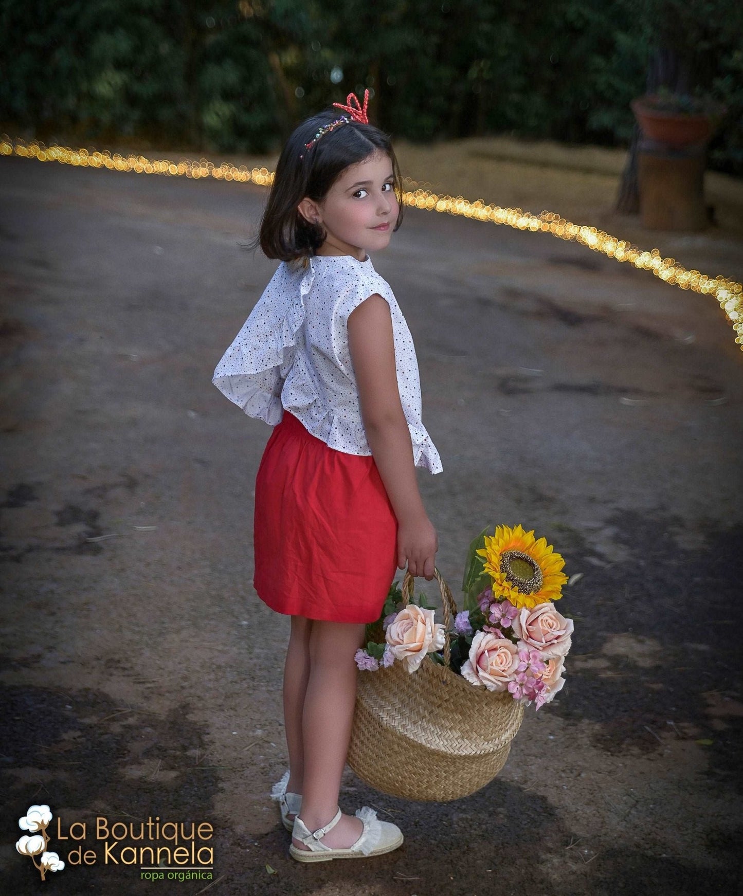 Falda en popelina orgánica Casual - La Boutique de Kannela