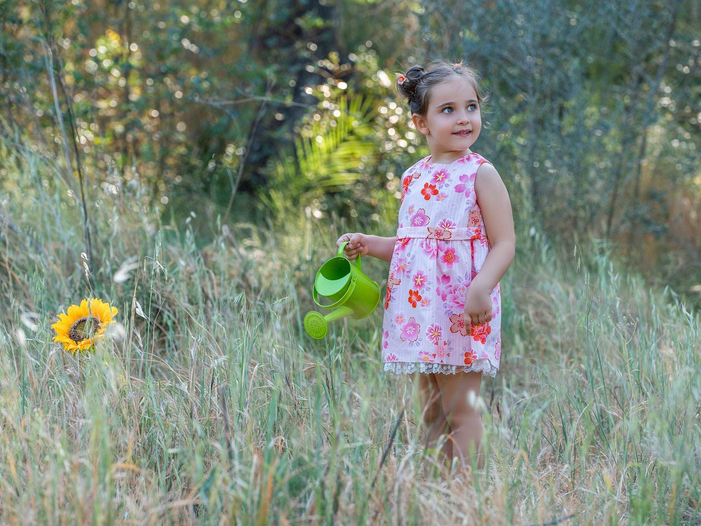 Vestido sin mangas de niña Peonia - La Boutique de Kannela