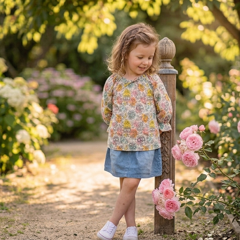 Blusa infantil de manga larga Catrinas - Imagen 3
