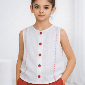 Blusa sin mangas de niña Laura