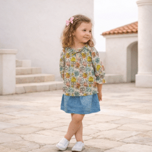 Blusa infantil de manga larga Catrinas