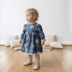 alt="Bebé con vestido Agnes de Kannela"